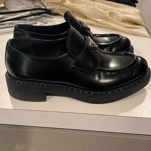 AUTHENTIC: Prada chocolate brushed loafers - size 38 - Picture 15 of 15